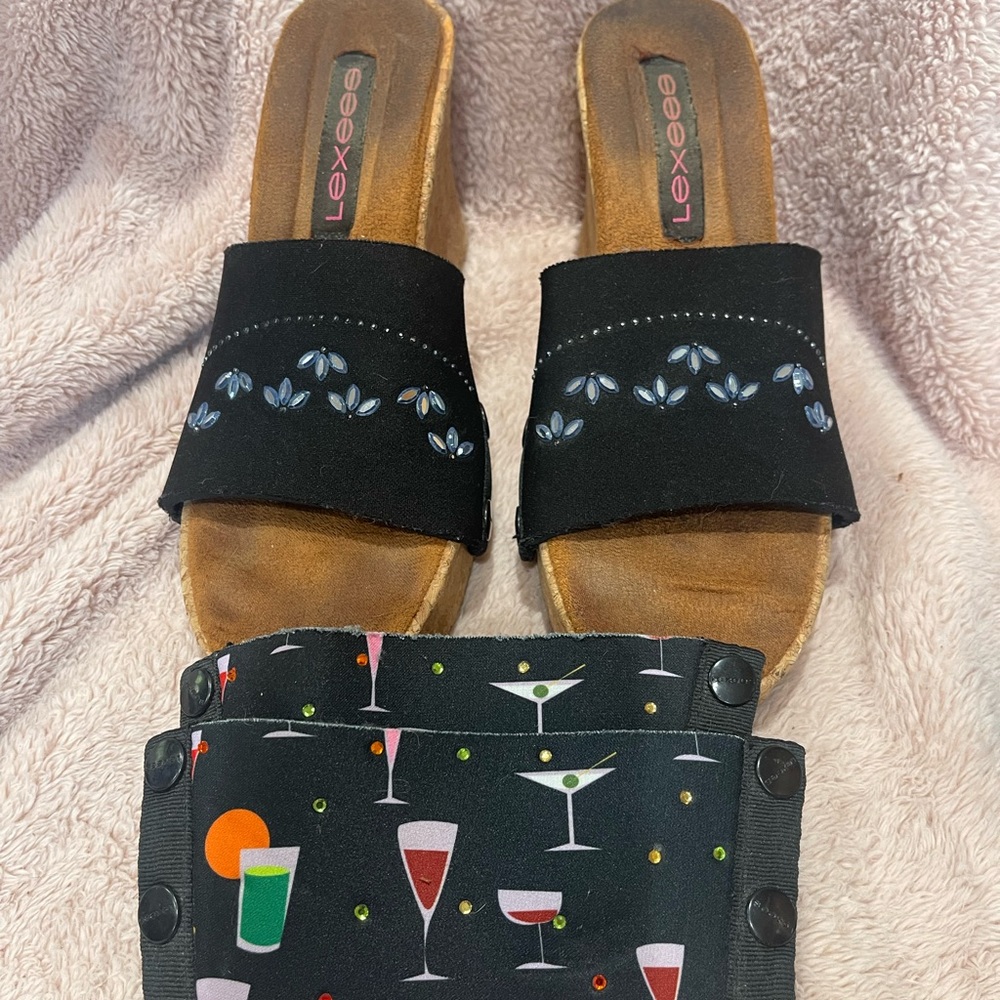 Lexees Flexees Interchangeable Sandals Size 7 Wit… - image 2